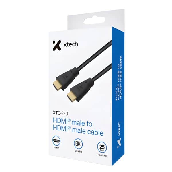 Cable de video HDMI a HDMI 7.6m Xtech XTC-370