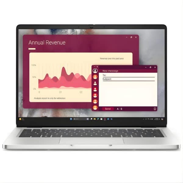 Laptop Dell Pro PC PC14250 14" Intel Core Ultra 7, 16GB RAM, 512GB SSD, Windows 11 Pro, Español – Plata