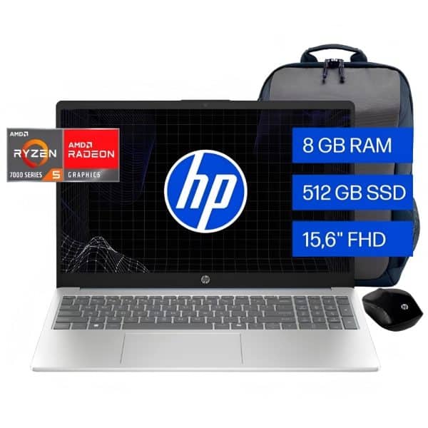 Portátil HP 15-FC0262LA  Ryzen 5 / 8GB RAM / 512GB SSD / Windows 11