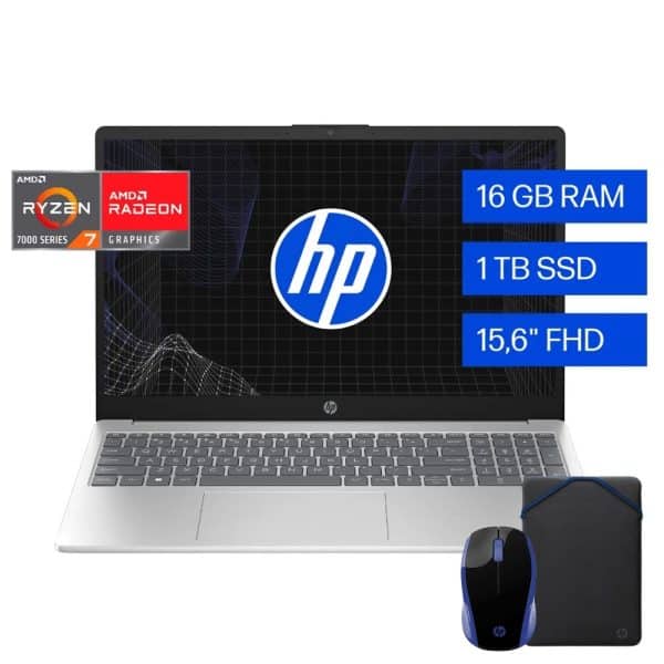 Portátil HP 15-FC0276LA RYZEN 7-7730U 16GB/1TB SSD/ W11H