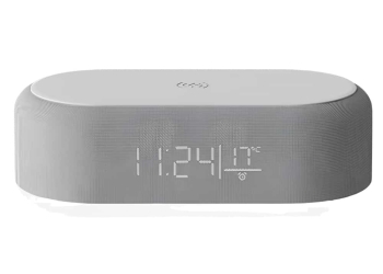 Bocina Bluetooth Xtech Gilmour XTS-622 5 en 1 con Cargador Inalámbrico, Reloj y Luz LED