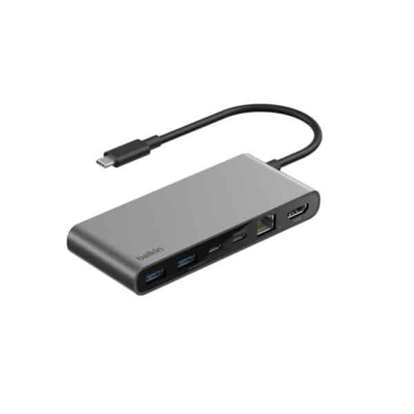 Hub USB-C de 8 Puertos con Ethernet 2.5GbE, HDMI 4K a 60Hz y Power Delivery 100W Belkin