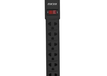 Regleta de 6 Tomas NEMA Universales 2200W Forza PS-001B Negro