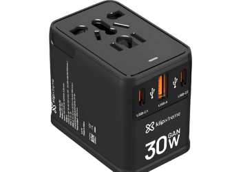 Cargador de Pared Universal 30W con USB-C PD, USB-A QC 3.0 y Enchufes Internacionales Klip Xtreme PowerWall Uni 30 KMC-350