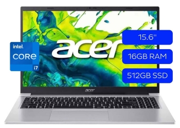 Laptop Acer Aspire Lite, 15.6 Pulgadas, IPS, Intel Core i7 13620H, 16GB RAM, 512GB SSD, W11 Home, Teclado Español + Sleeve GRATIS